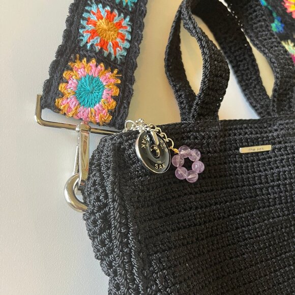 Customized Vintage The Sak Crochet Mini Tote in Black - Picture 5 of 9